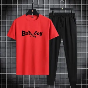 2 Pcs Men's Polyester Printed Track Suit