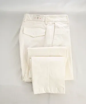 $575 ELEVENTY - Ivory/White Stretch Cotton Blend Patch Dress/Casual Pants- 31W