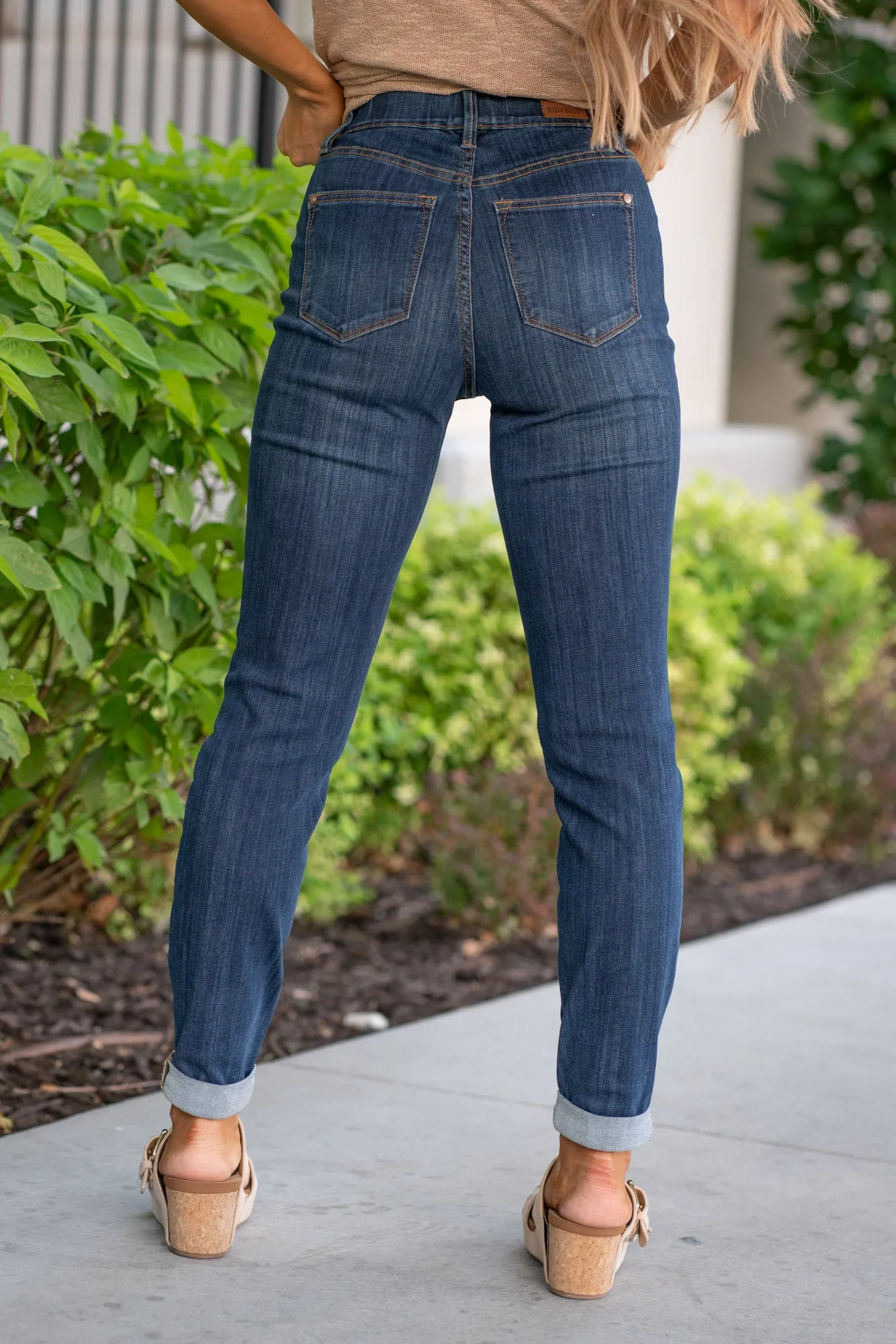 Alexandria High Rise Pull On Double Cuffed Slim Fit Regular & Plus Sizes