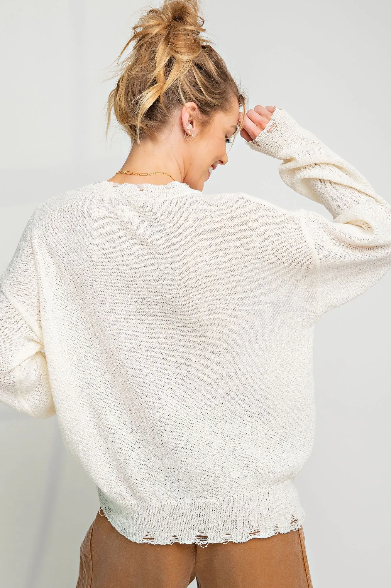 American Flag Distressed Sweater