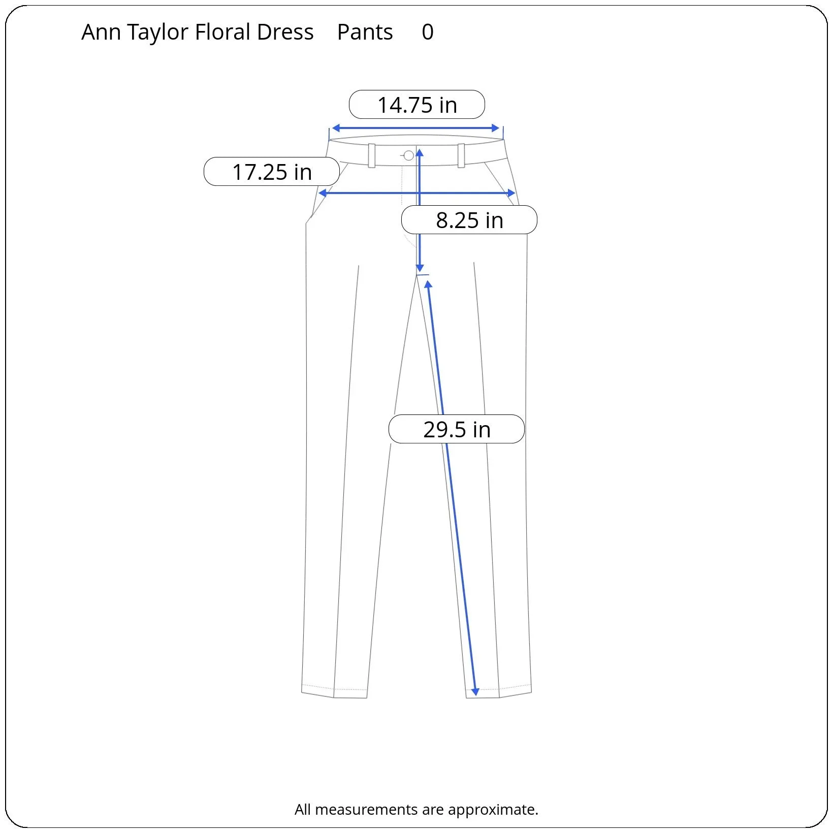 Ann Taylor Blue Multicolor Floral Slim Tapered Leg Dress Pants