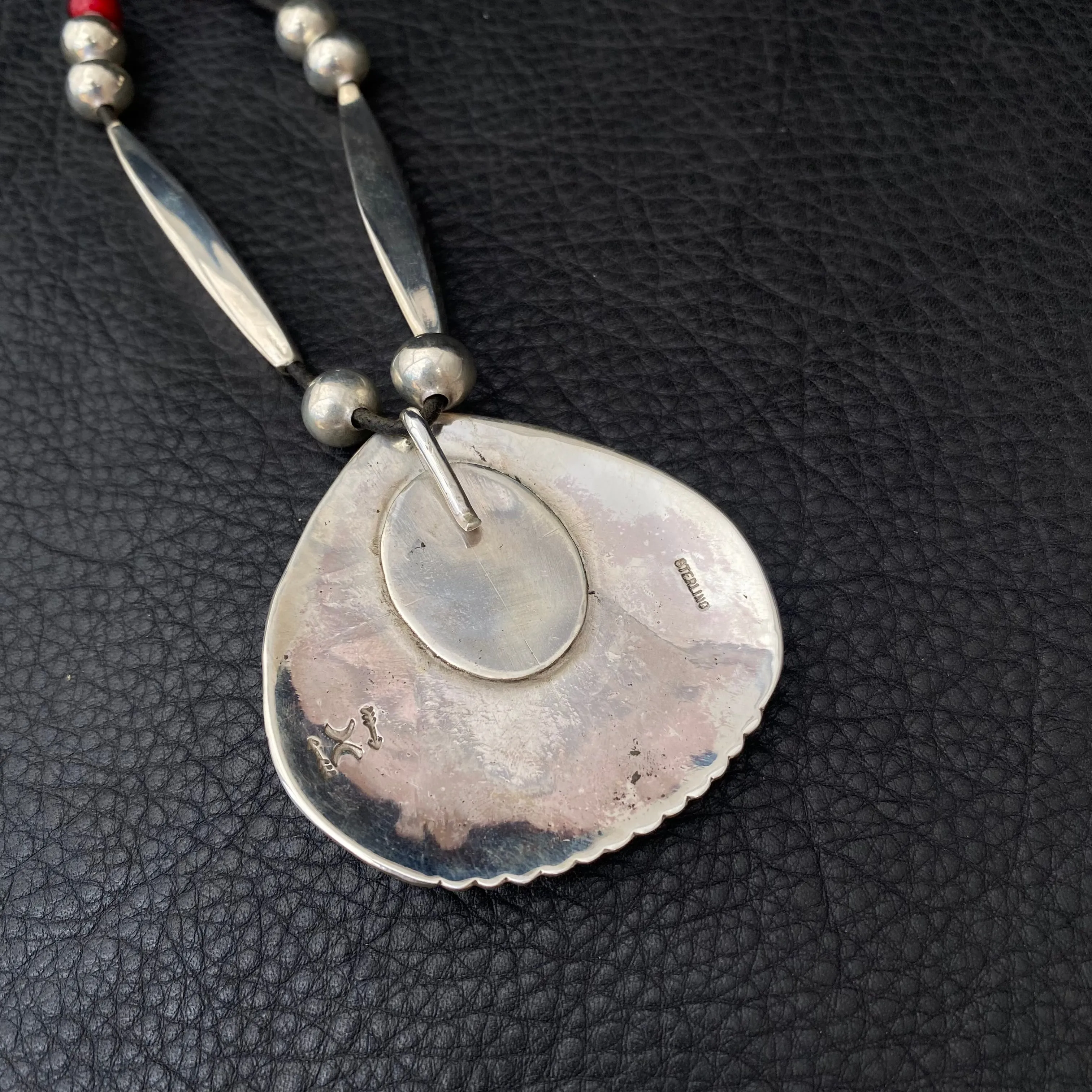 Apache Blue Turquoise Pendant with “Legacy Beads TM”