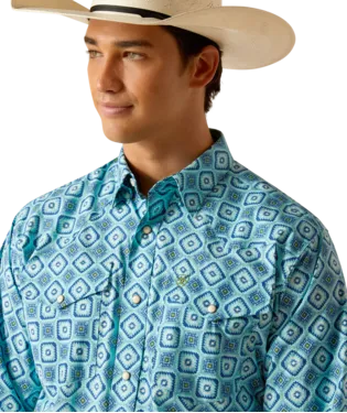ARIAT MENS CLASSIC FIT PEARSON PEARL SNAP LS SHIRT