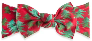 Baby Bling Holiday Pine Printed Knot Headband