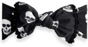 Baby Bling Skelly Pom Trimmed Knot Headband