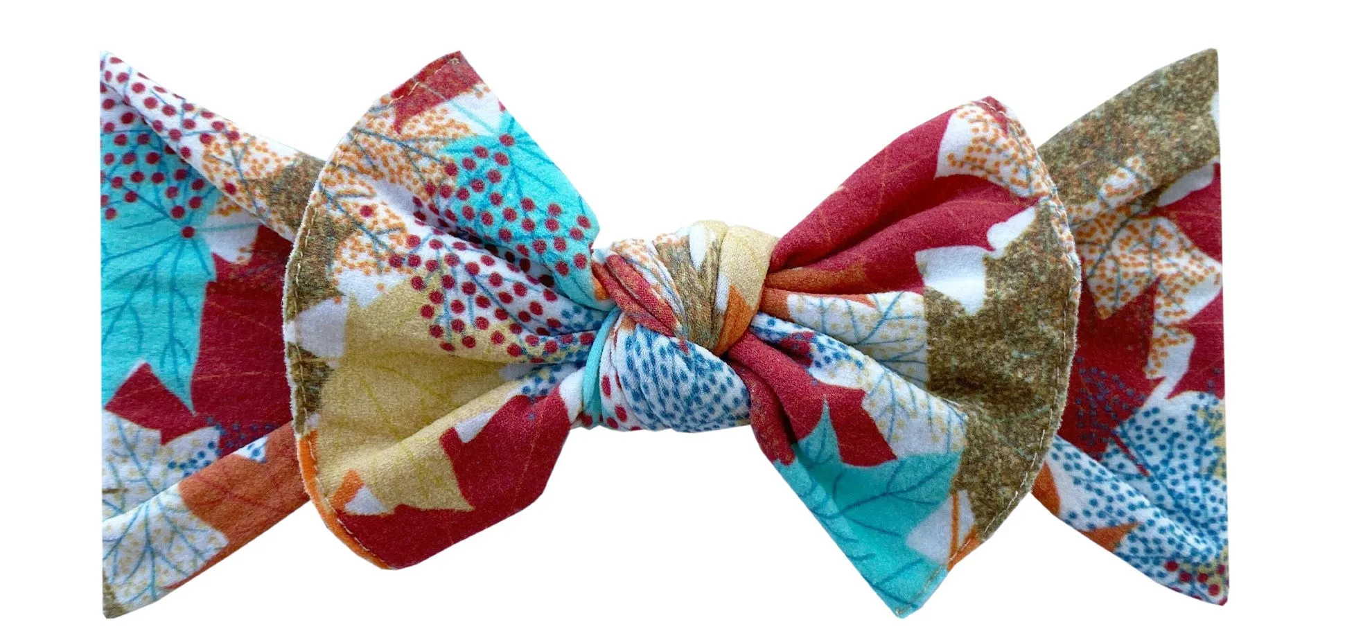 Baby Bling Speckled Leaf Printed Knot Headband
