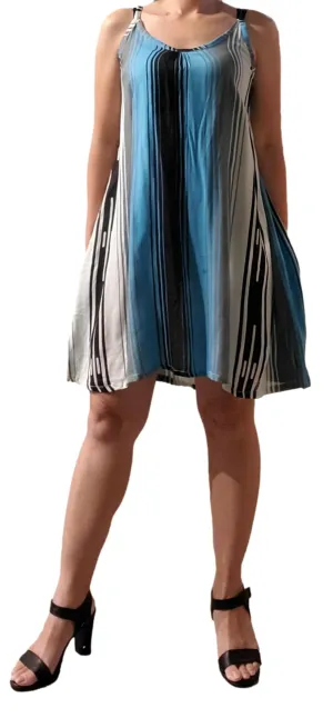 Bali Dress Short - Serape - Aqua