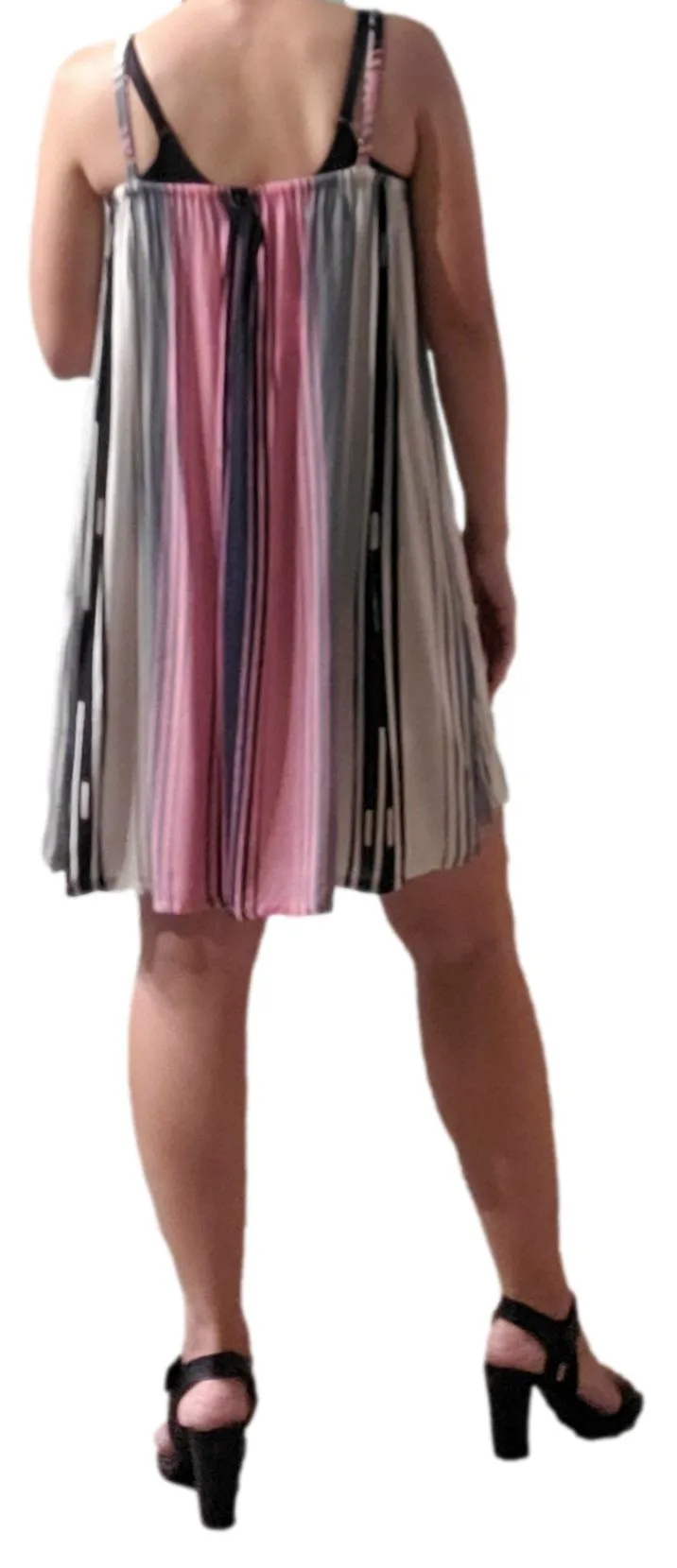 Bali Dress Short - Serape - Pink