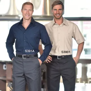 Banded Collar Work Shirt