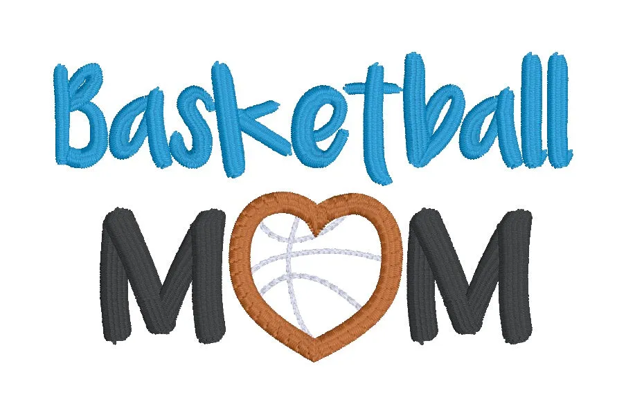 Basketball Mom Applique machine embroidery design (5 sizes included) DIGITAL DOWNLOAD