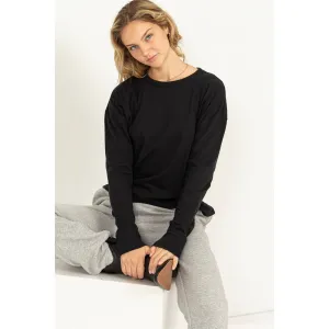 Black Crew Neck Long SLeeve HYFVE Tee