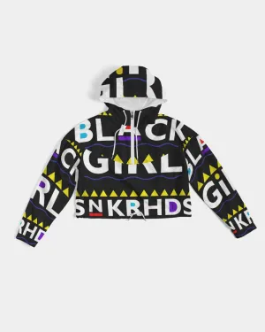 Black Girl SNKRHDS Women's Cropped Windbreaker