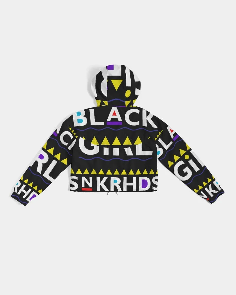 Black Girl SNKRHDS Women's Cropped Windbreaker