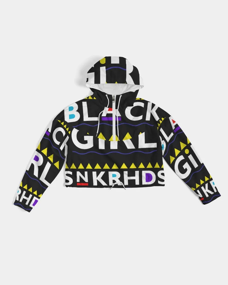 Black Girl SNKRHDS Women's Cropped Windbreaker