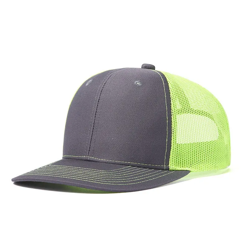 Black Mesh Breathable Sports Baseball Hat Trucker Cap