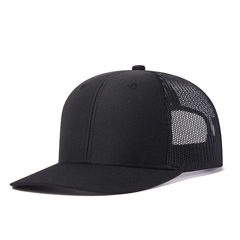 Black Mesh Breathable Sports Baseball Hat Trucker Cap