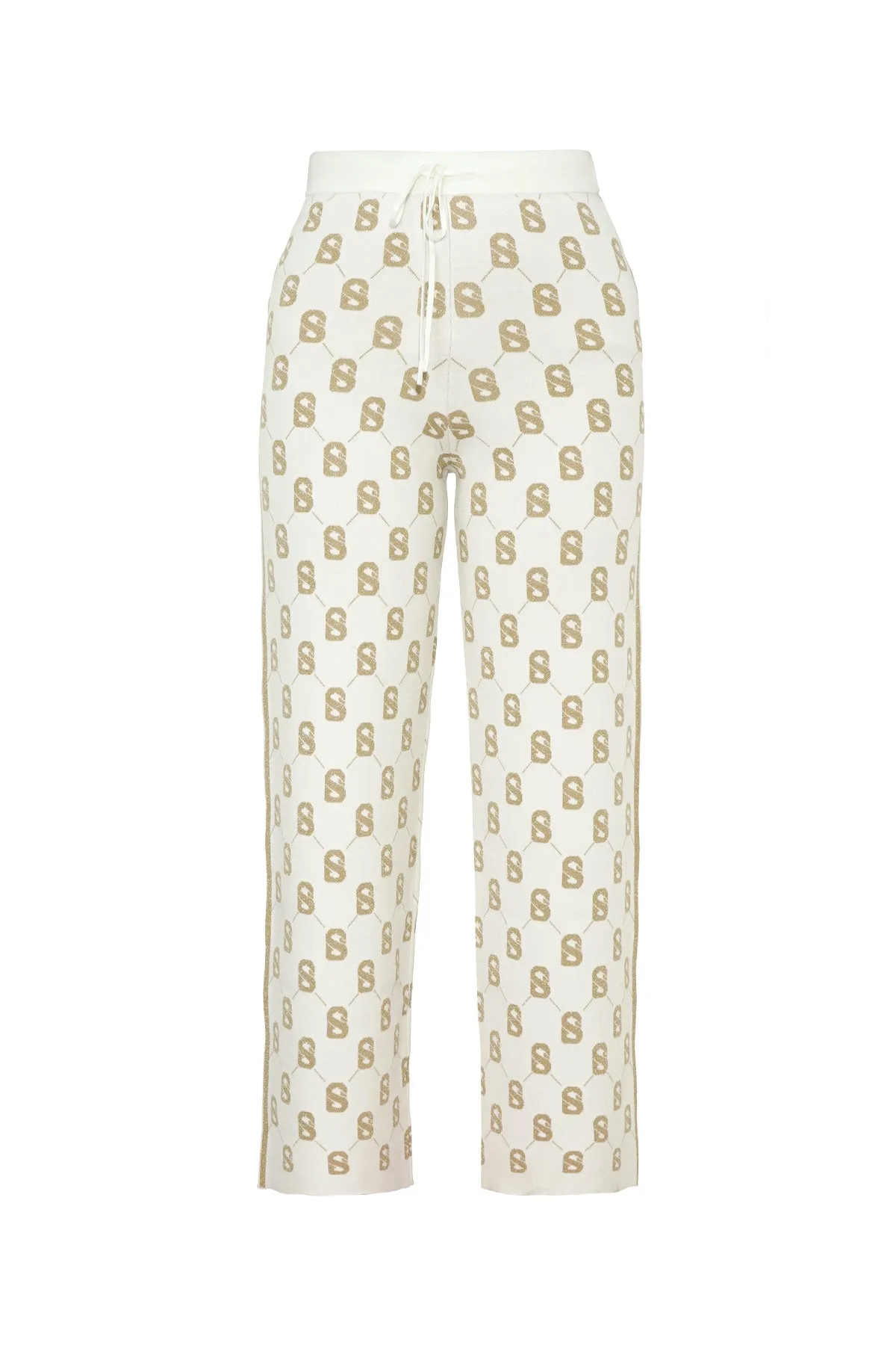 Blair Monogram Pants - White