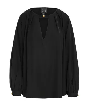 Blouse with front V opening and studs SALE
