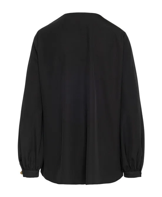 Blouse with front V opening and studs SALE