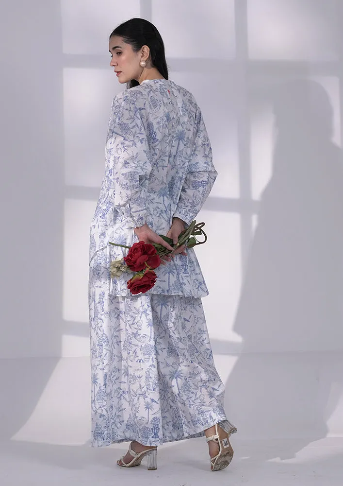 Blue printed loose co-ord Set