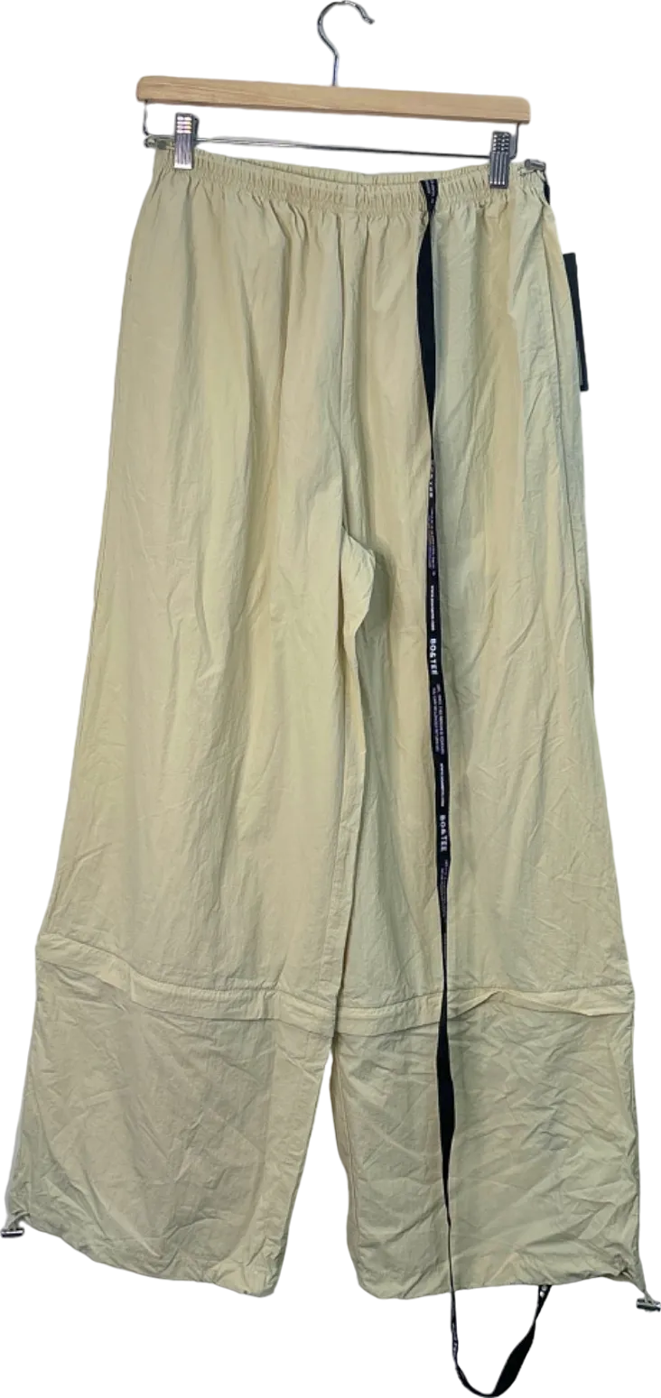 Bo&Tee Cream Batha Polyamide Cargo Trousers UK S