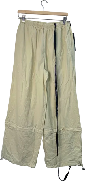 Bo&Tee Cream Batha Polyamide Cargo Trousers UK S