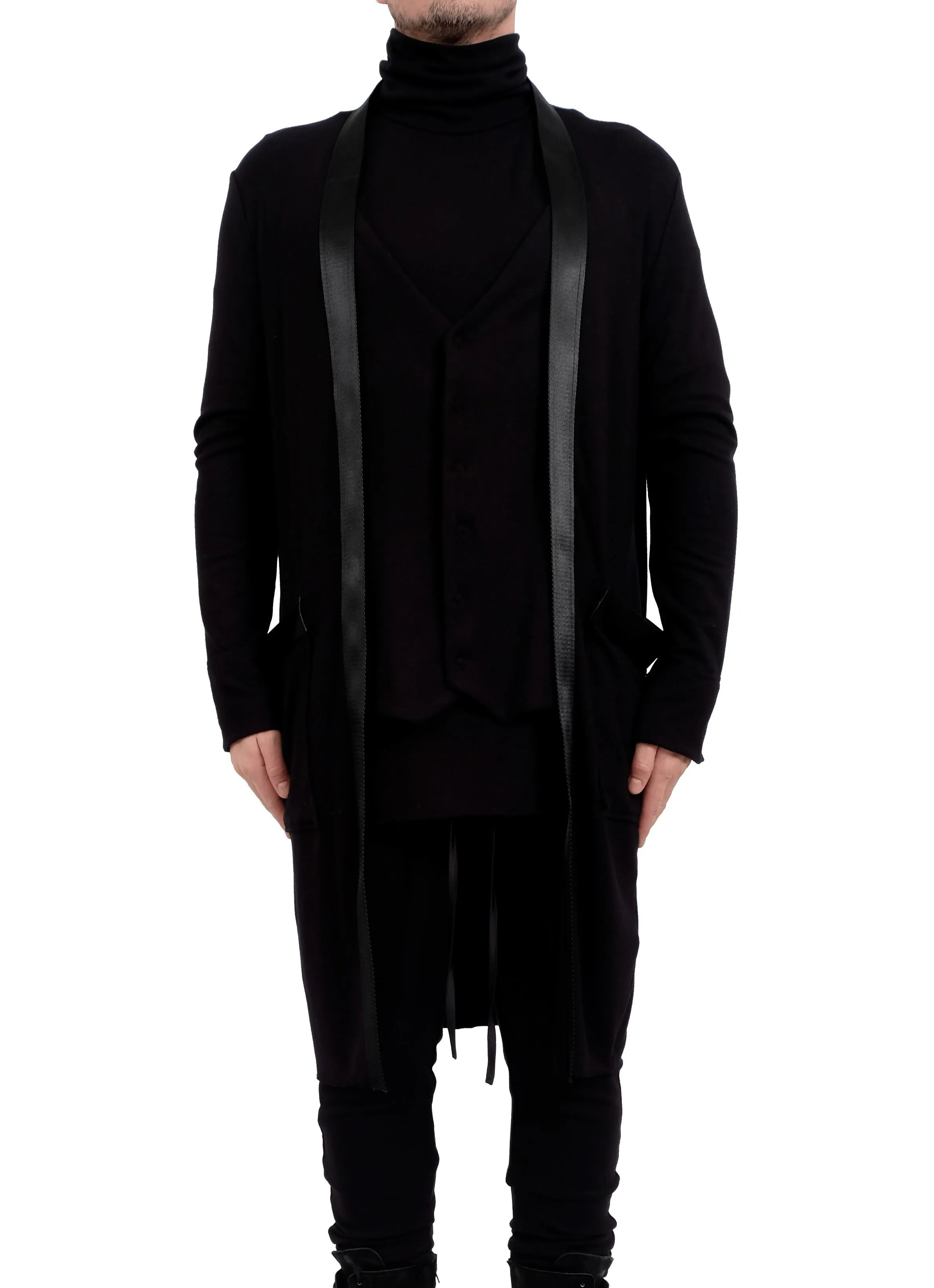 Cardigan with Attached Vest