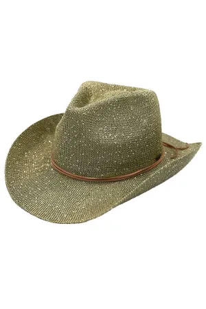 C.C Sequin Cowboy Hat Sage