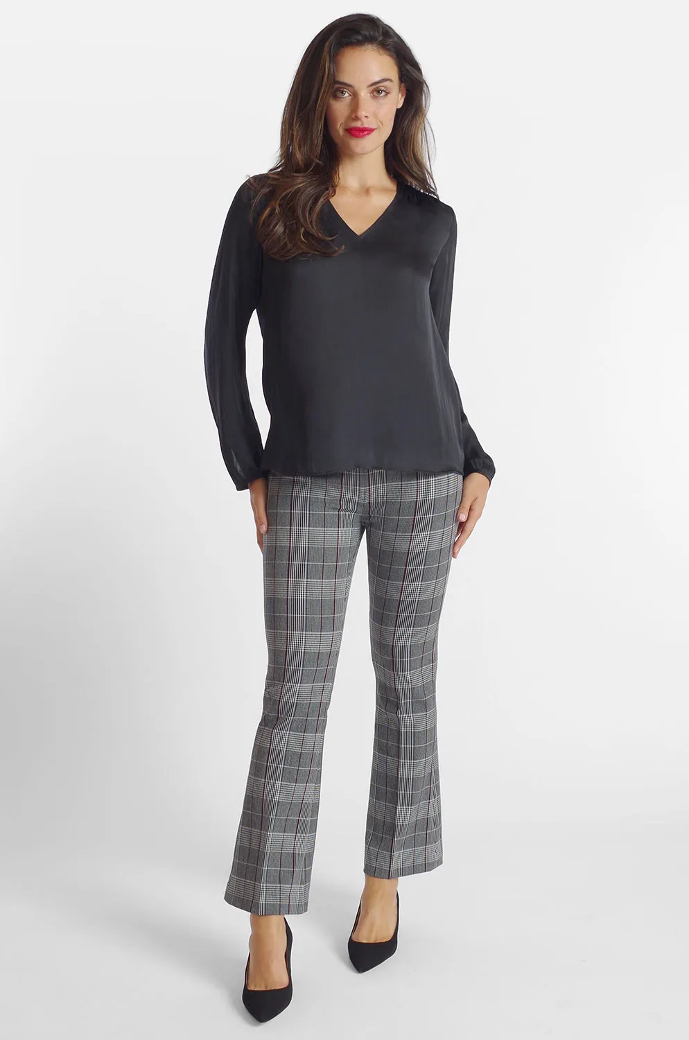 Cher Flare Pant - Sussex Plaid: FINAL SALE