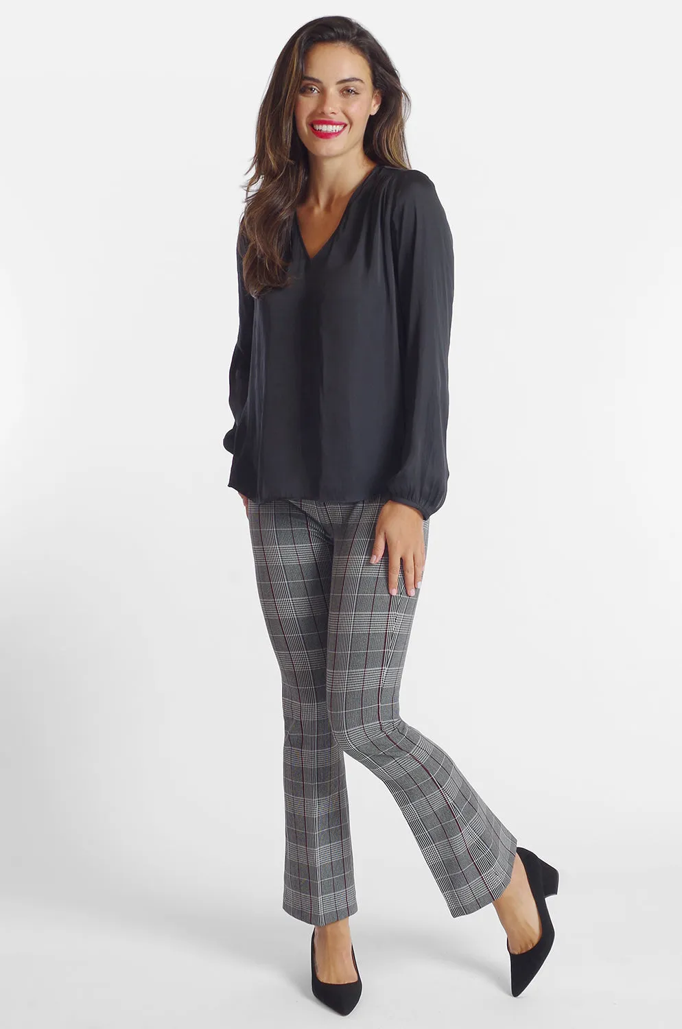 Cher Flare Pant - Sussex Plaid: FINAL SALE