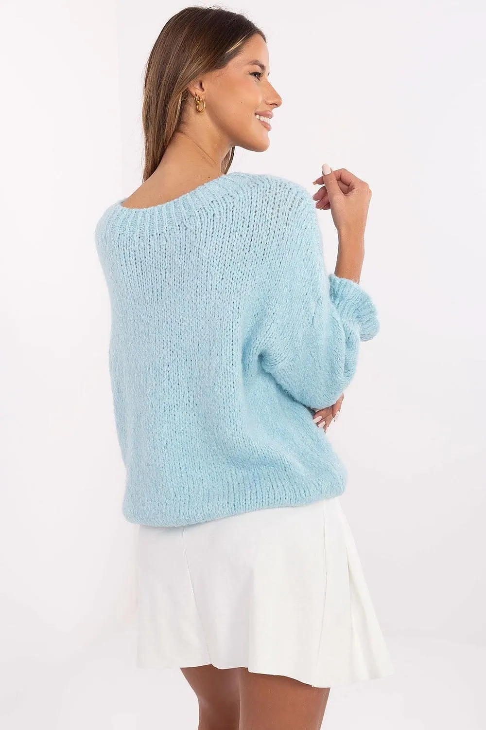 Chic & Cozy Casual Sweater with Feminine Ruffle Sleeves – Perfect for Everyday & Work
