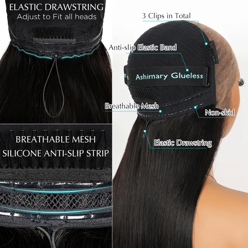 Chocolate Brown Blonde Highlight Color Salon Hairstyles Layered Cut Body Wave 13x4 Transparent Lace Front Wig Curtain Bangs Hair