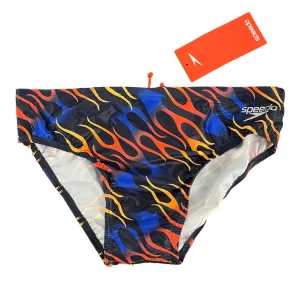 COSTUME SPEEDO ENDURANCE   UOMO SLIP NUOTO PISCINA FIAMME