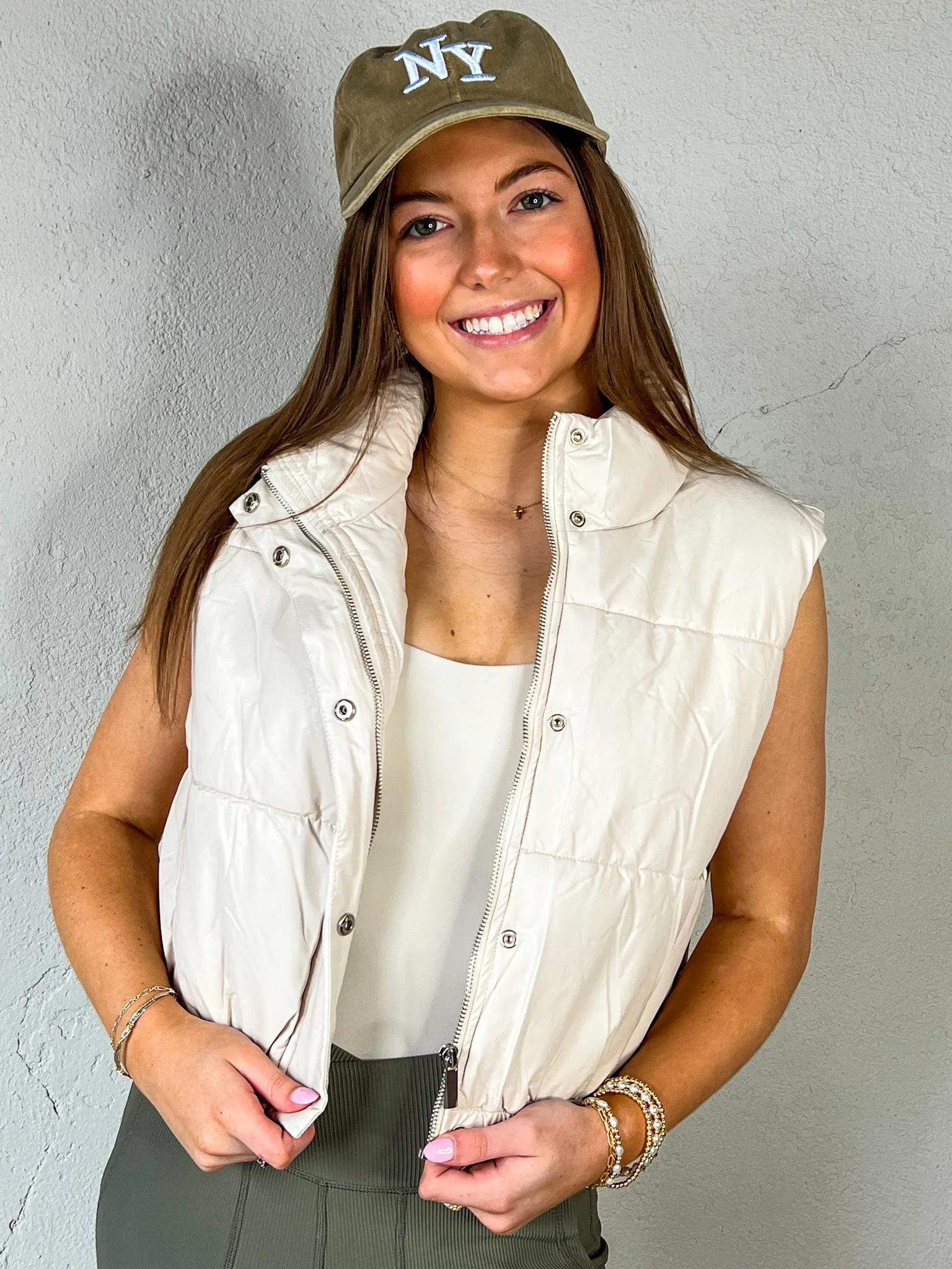 Cropped Puffer vest