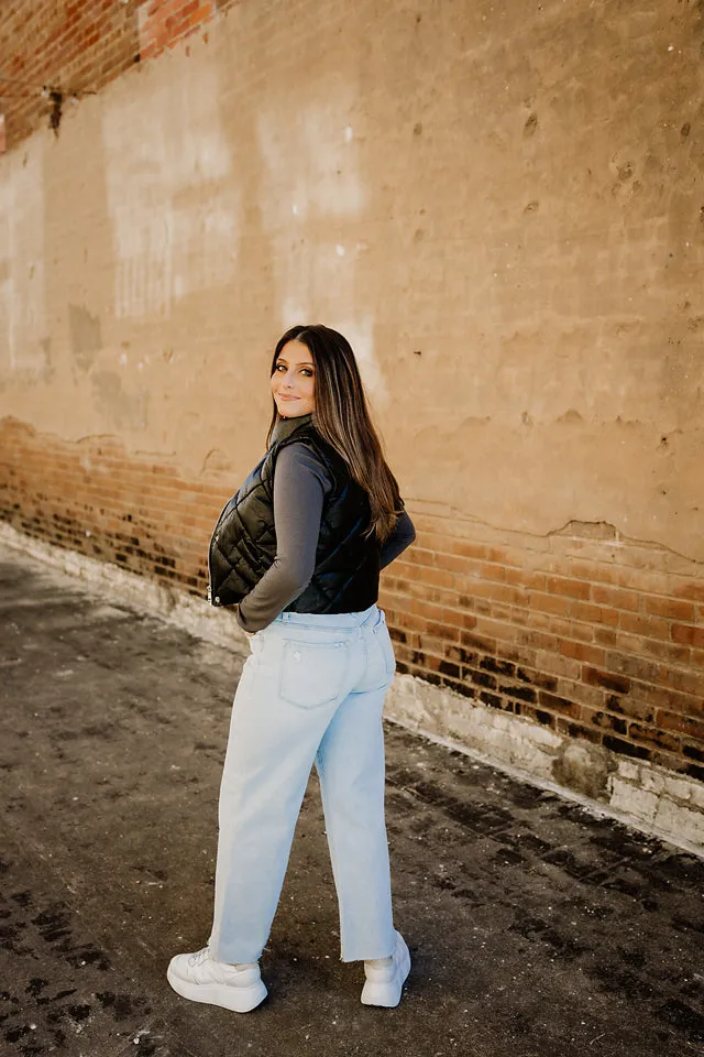 Cropped Puffer vest