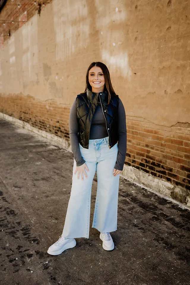 Cropped Puffer vest