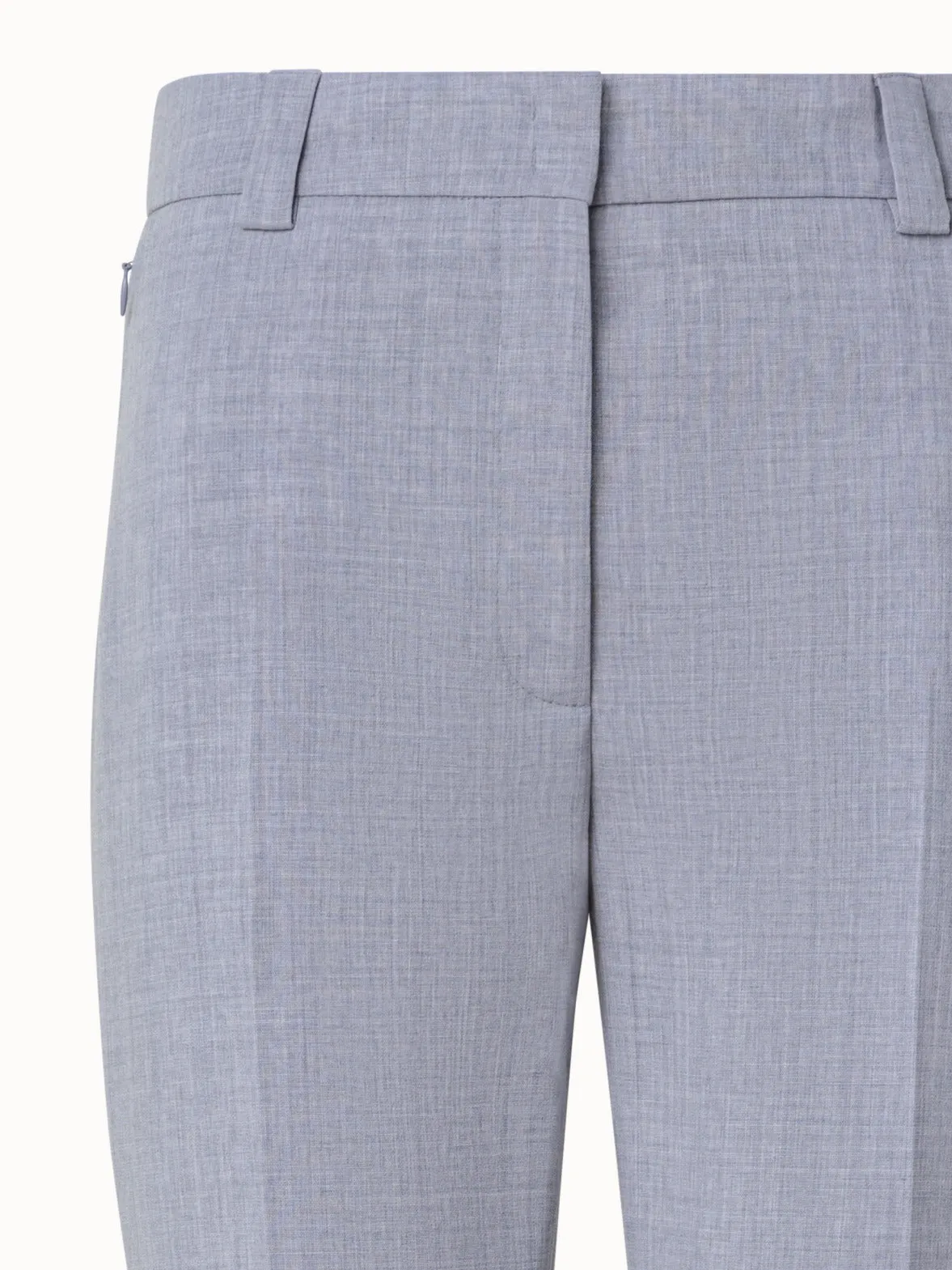 Cropped Tapered Wool Double-Face Pants