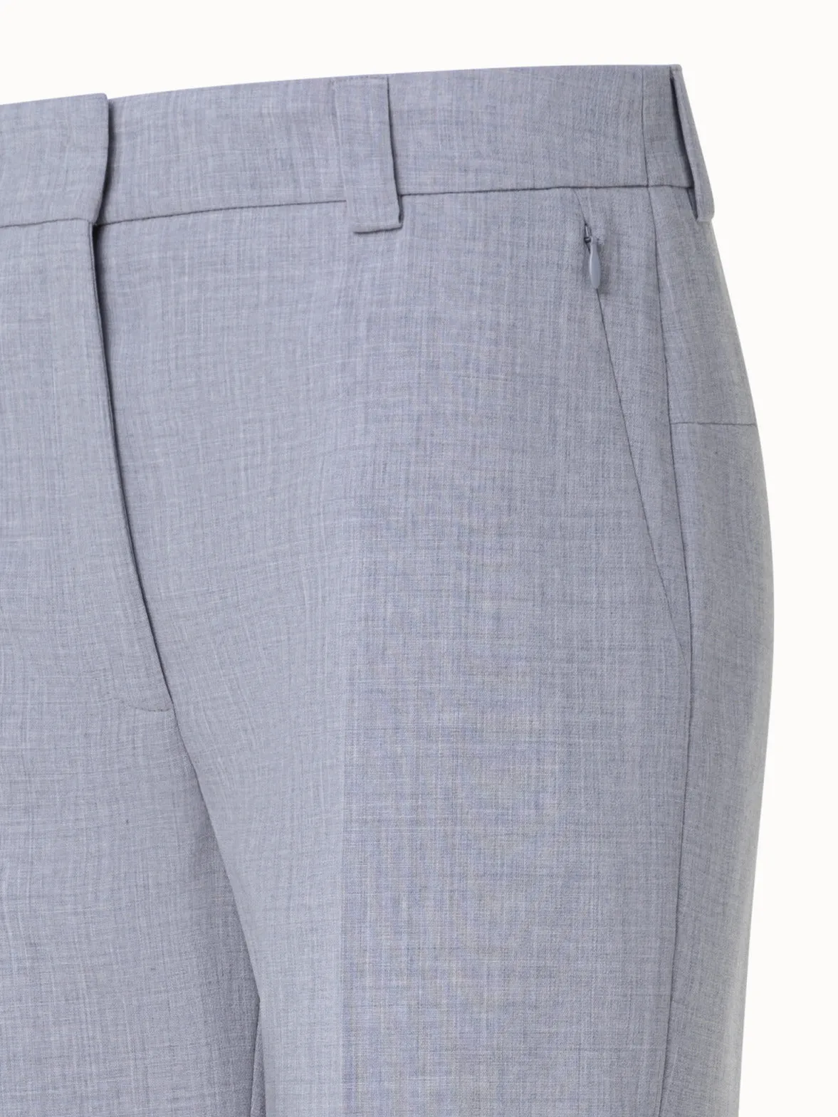 Cropped Tapered Wool Double-Face Pants