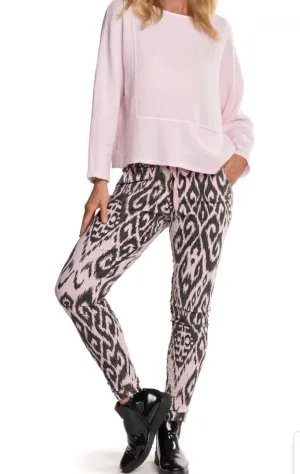 Cyrilla Pattern Pant In Pink Desert Latte By Imagine Fashion