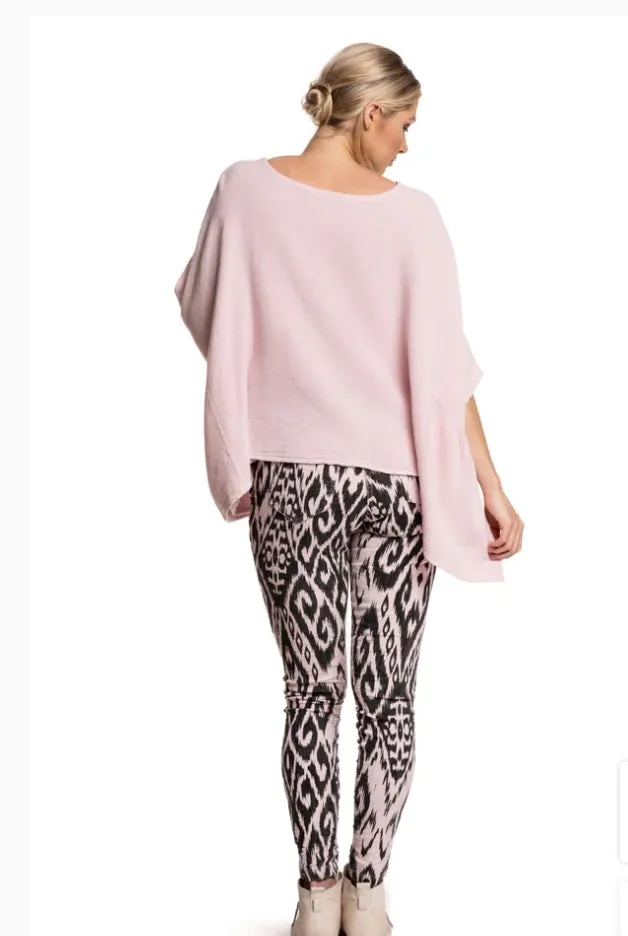Cyrilla Pattern Pant In Pink Desert Latte By Imagine Fashion