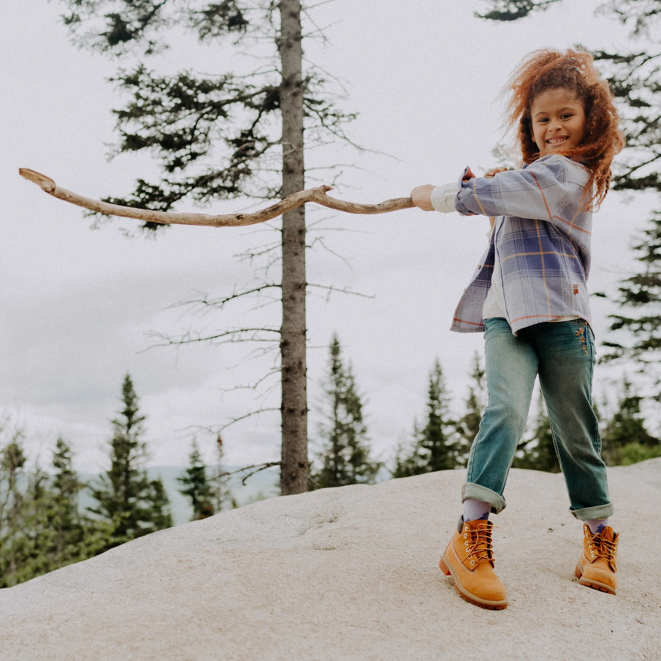 Denim extensible coupe droite, enfant || Stretch denim straight cut, child
