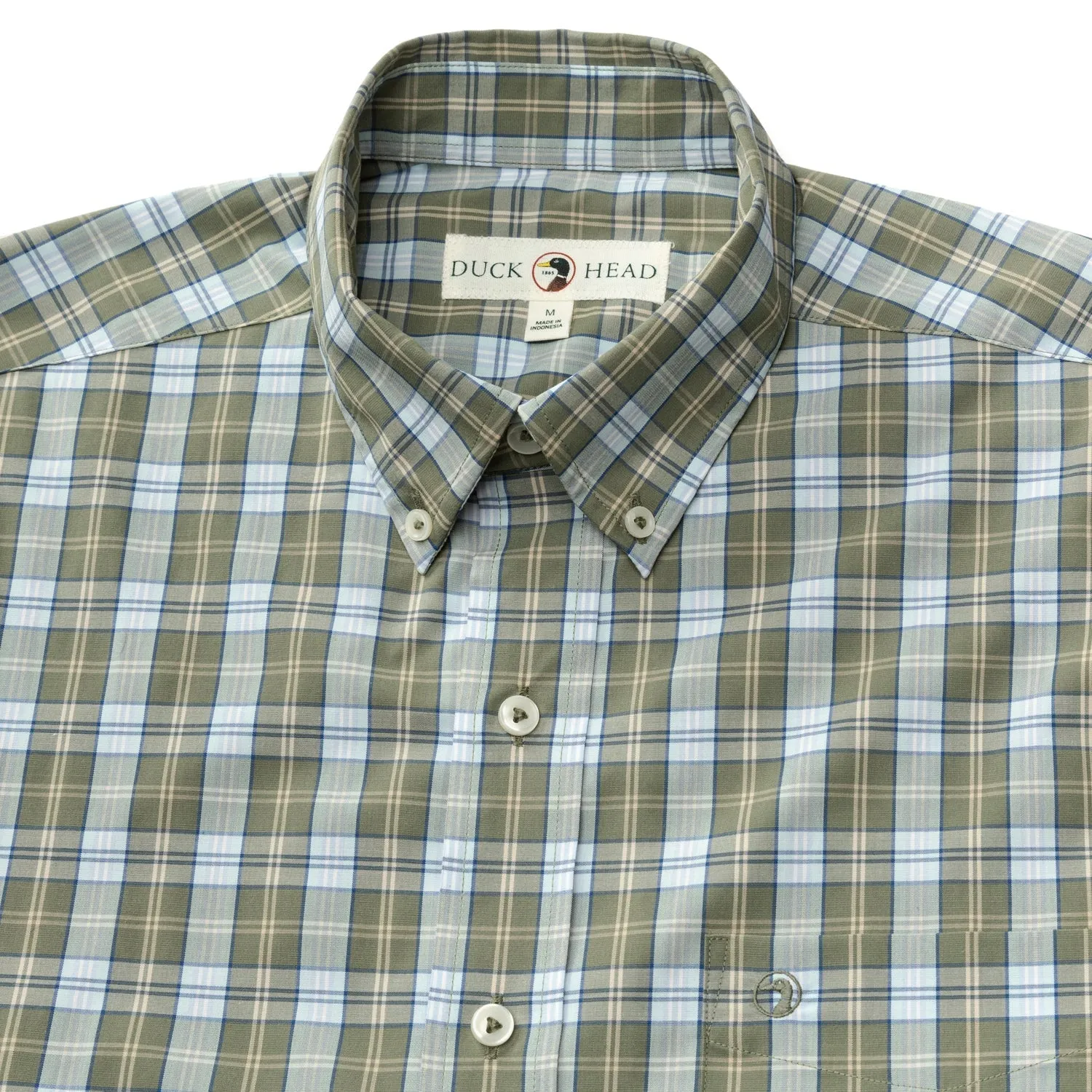 Duck Head Performance Poplin Sport Wester Plaid Shirt