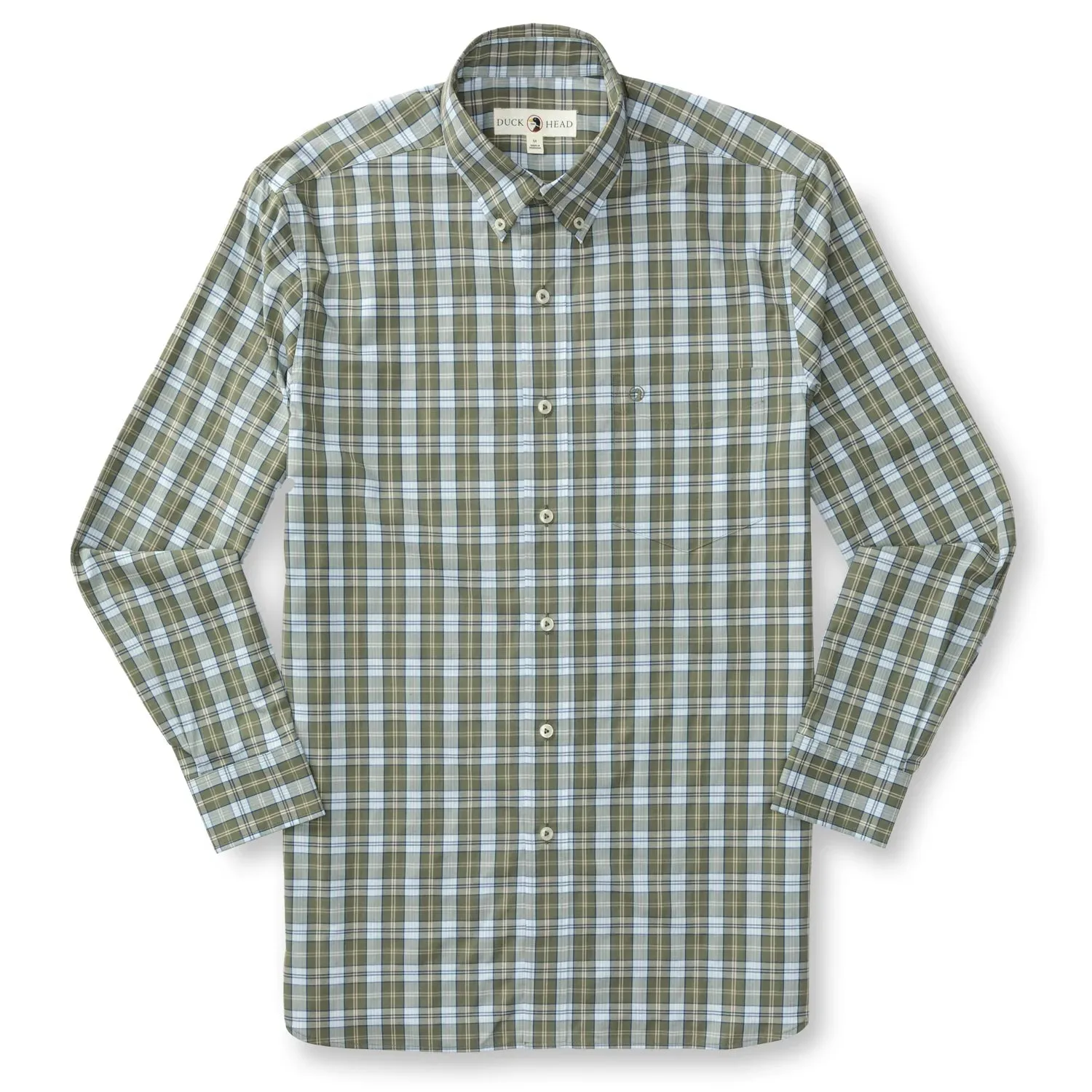 Duck Head Performance Poplin Sport Wester Plaid Shirt