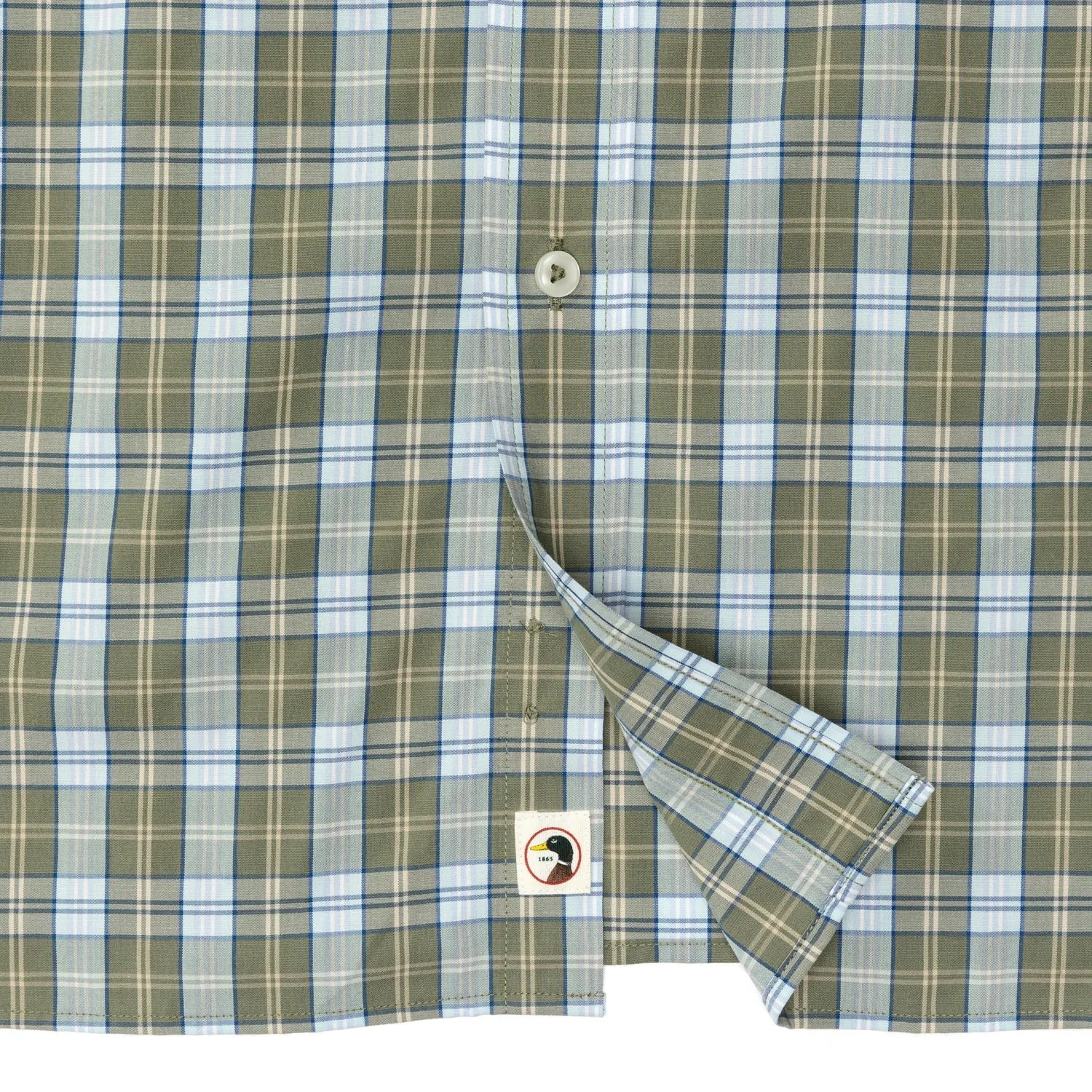 Duck Head Performance Poplin Sport Wester Plaid Shirt
