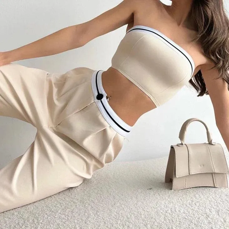 Eleanor Crop Top Two Piece Set