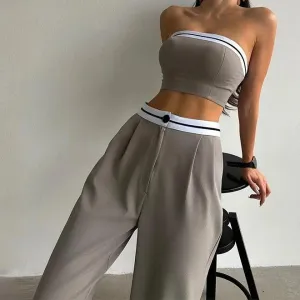 Eleanor Crop Top Two Piece Set