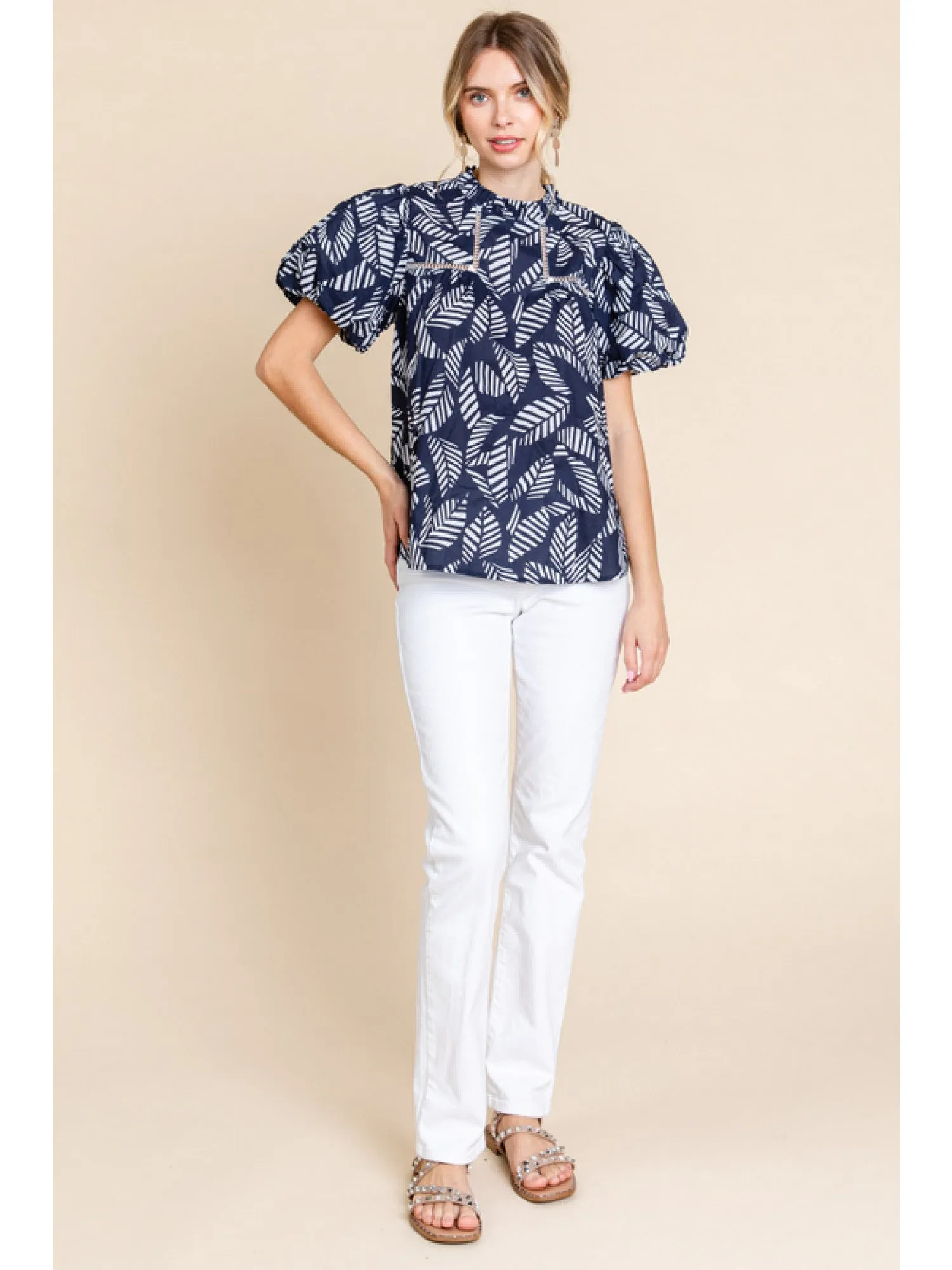 Elena print top