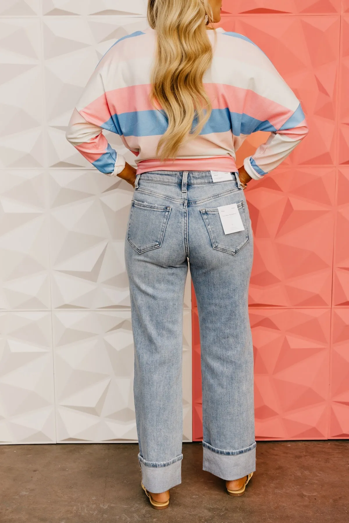 Flying Monkey | The Jake High Rise Slim Wide Denim