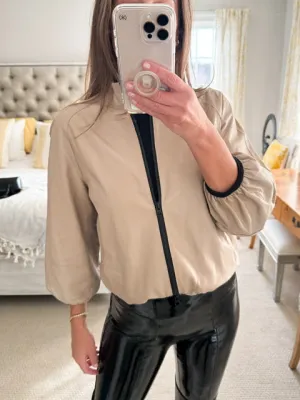 Freaky Nation Leather Bomber