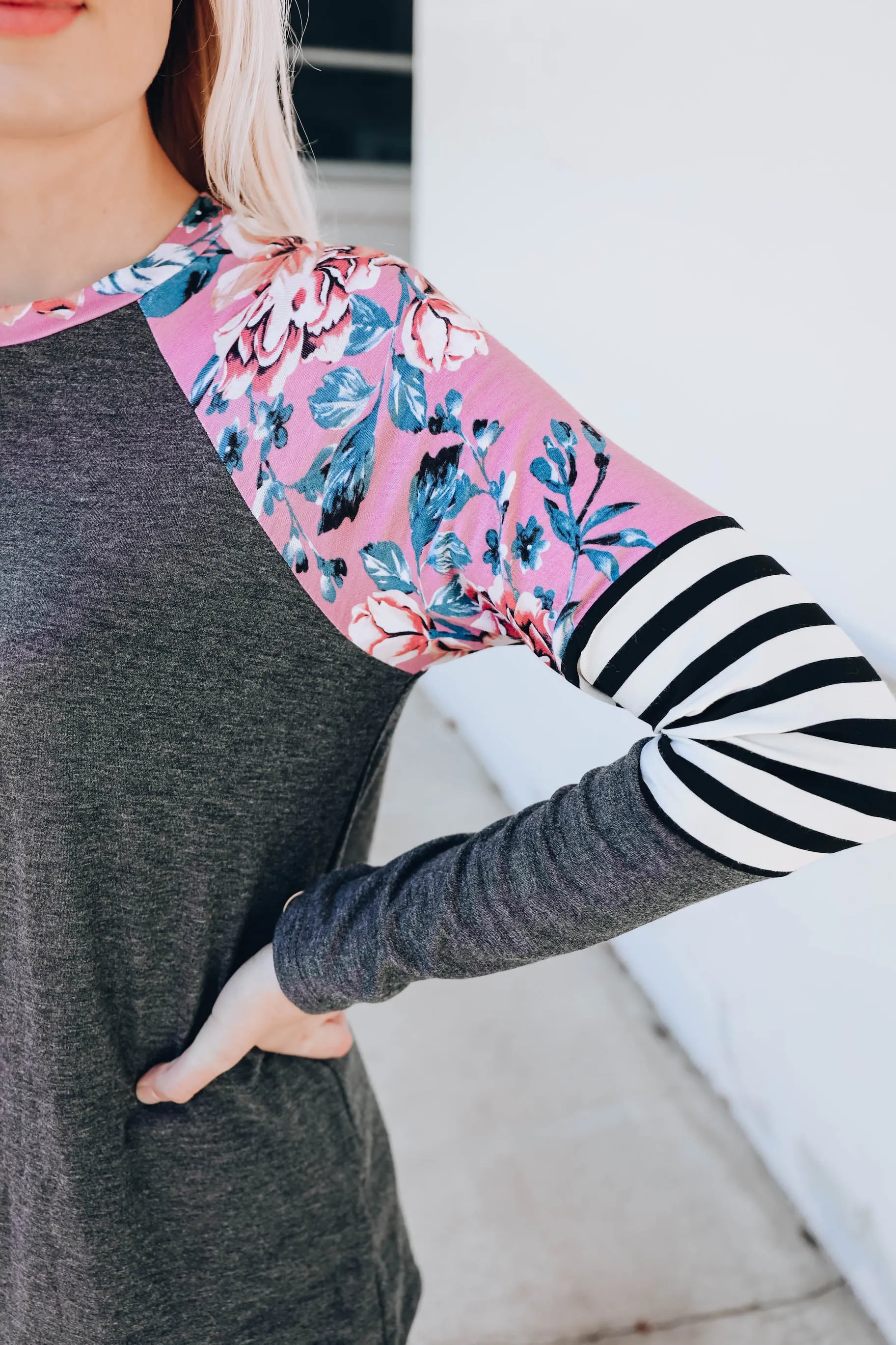 Full Bloom Color Block Top